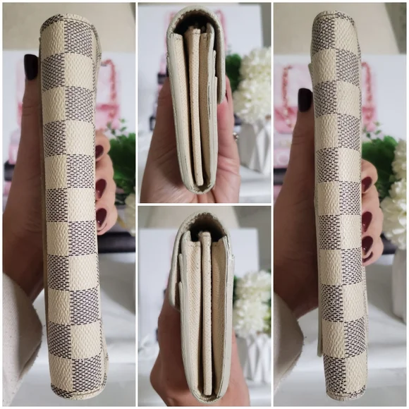 **SOLD** Authentic Pre-owned Louis Vuitton Damier Azur Sarah Flap Wallet - Picture 9 of 15